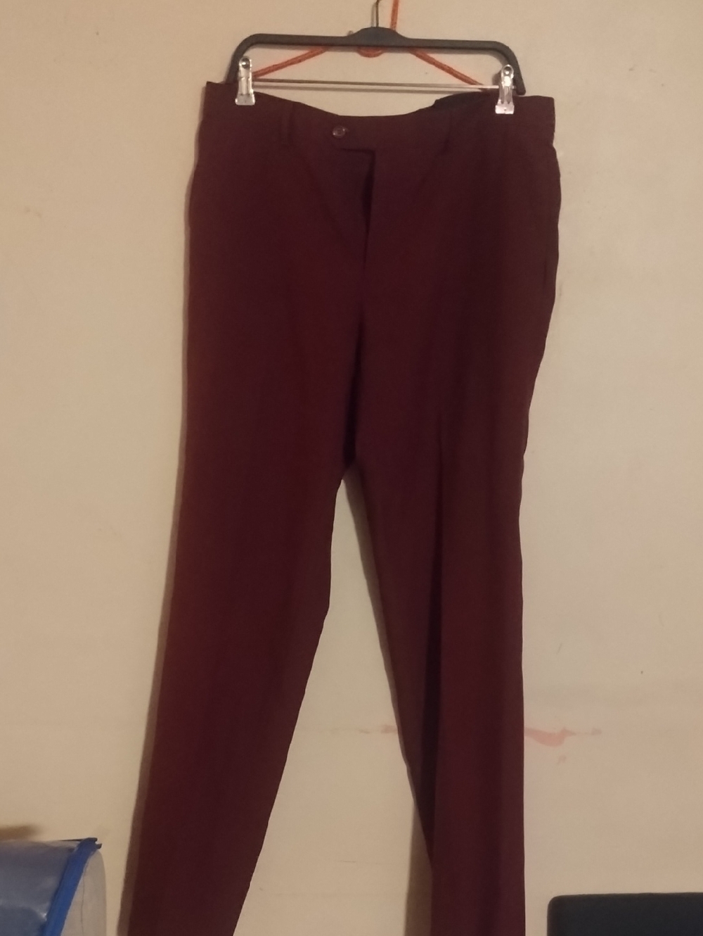 Men's Slim Dress Pants in Deep Burgundy